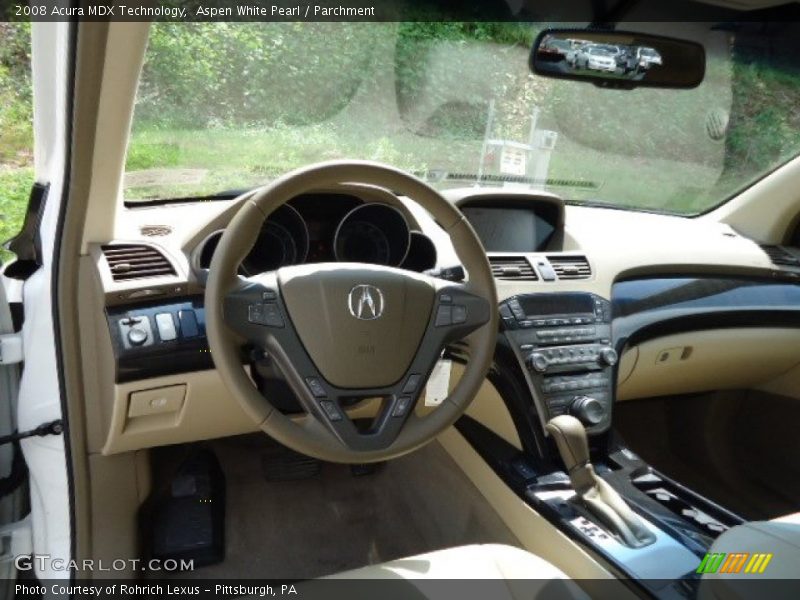 Aspen White Pearl / Parchment 2008 Acura MDX Technology