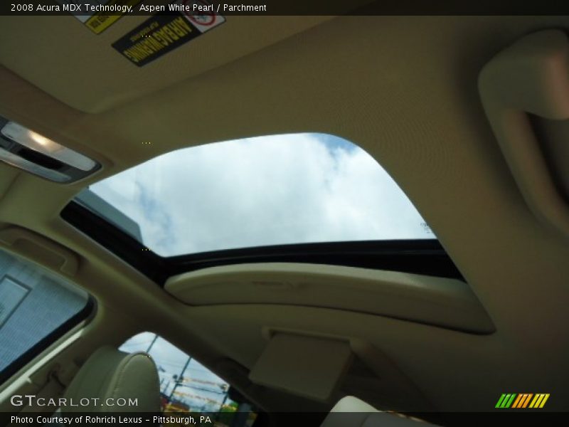 Aspen White Pearl / Parchment 2008 Acura MDX Technology
