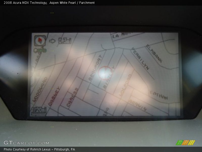Aspen White Pearl / Parchment 2008 Acura MDX Technology