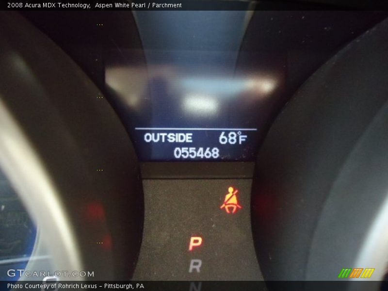 Aspen White Pearl / Parchment 2008 Acura MDX Technology