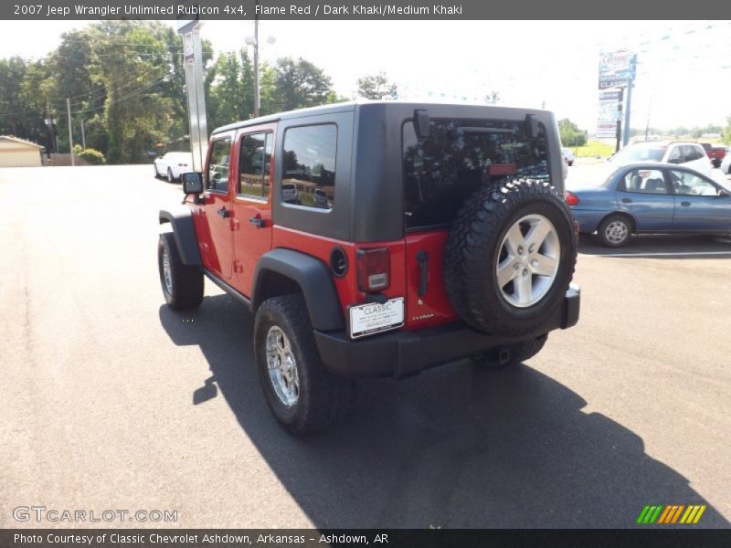 Flame Red / Dark Khaki/Medium Khaki 2007 Jeep Wrangler Unlimited Rubicon 4x4