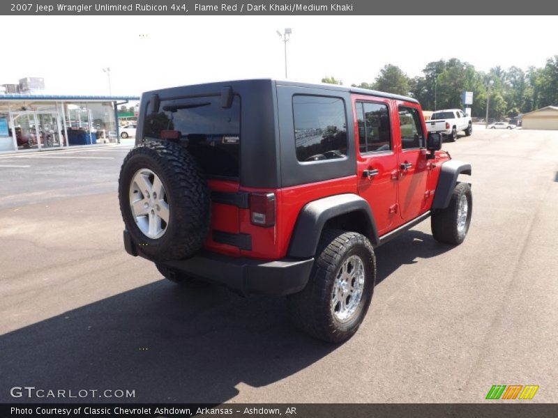 Flame Red / Dark Khaki/Medium Khaki 2007 Jeep Wrangler Unlimited Rubicon 4x4