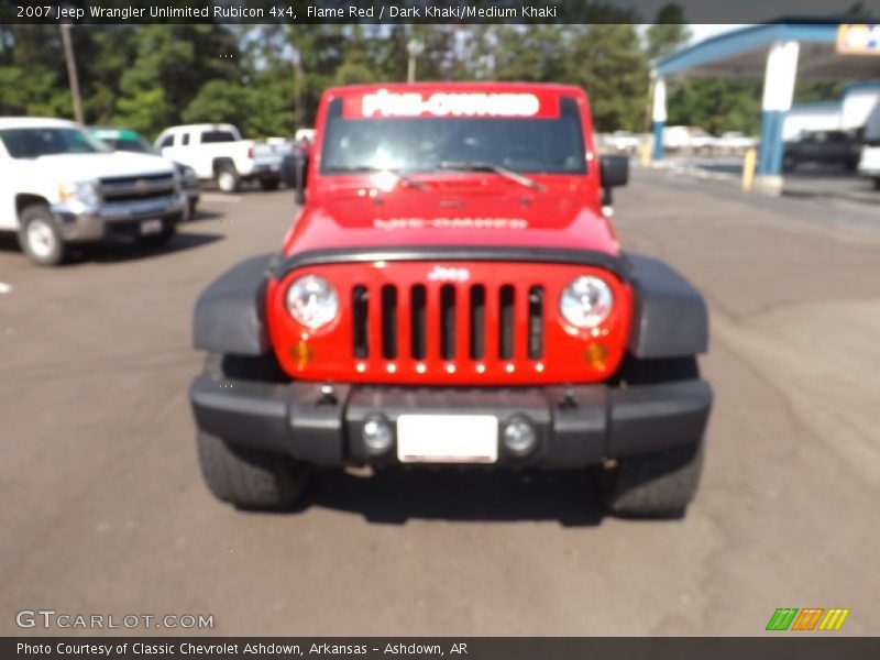 Flame Red / Dark Khaki/Medium Khaki 2007 Jeep Wrangler Unlimited Rubicon 4x4