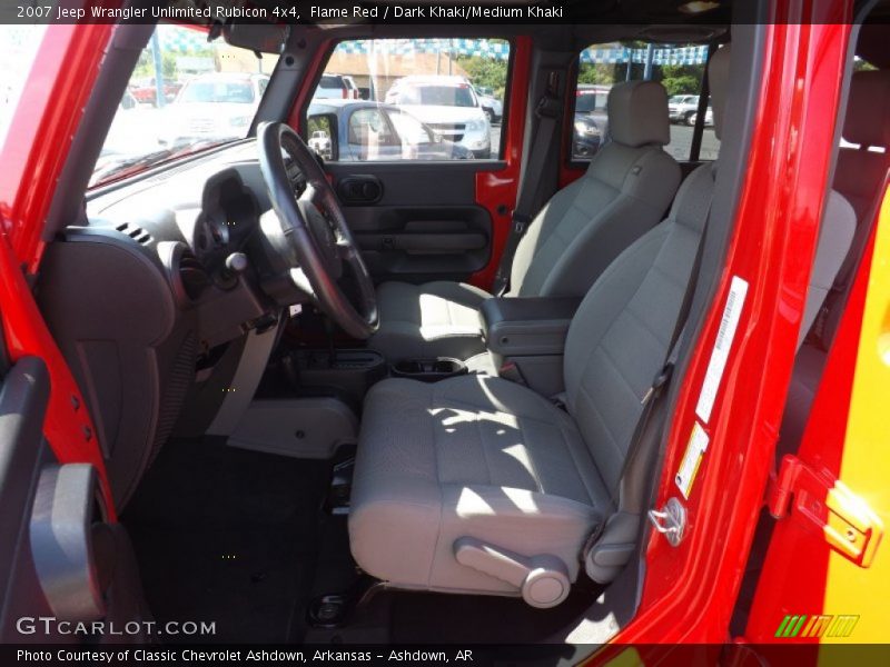 Flame Red / Dark Khaki/Medium Khaki 2007 Jeep Wrangler Unlimited Rubicon 4x4