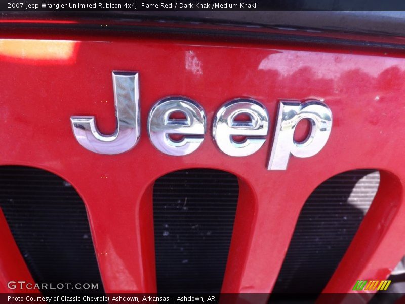 Flame Red / Dark Khaki/Medium Khaki 2007 Jeep Wrangler Unlimited Rubicon 4x4