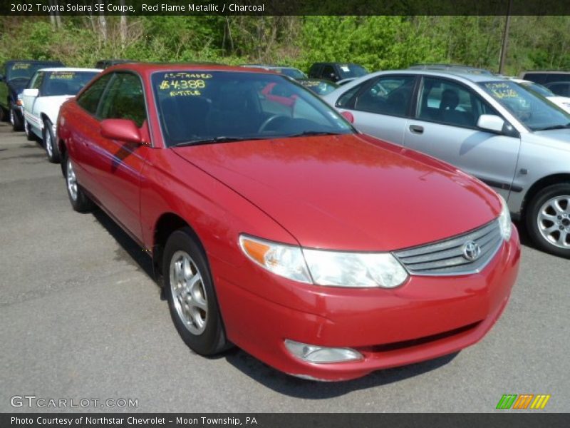 Red Flame Metallic / Charcoal 2002 Toyota Solara SE Coupe