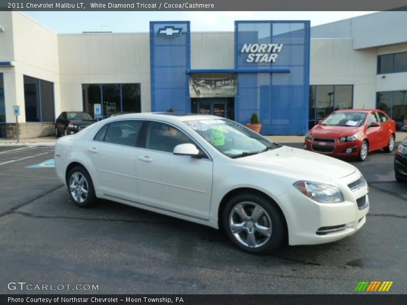 White Diamond Tricoat / Cocoa/Cashmere 2011 Chevrolet Malibu LT