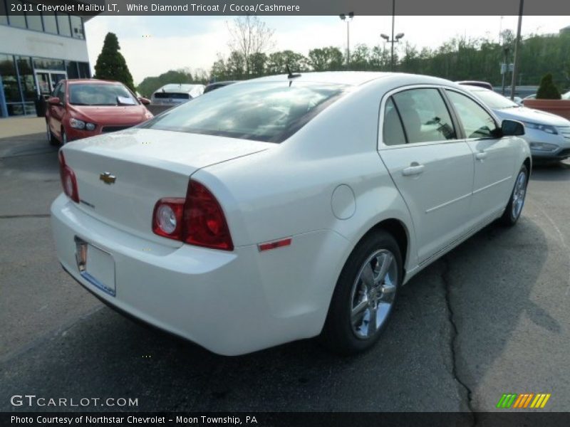 White Diamond Tricoat / Cocoa/Cashmere 2011 Chevrolet Malibu LT