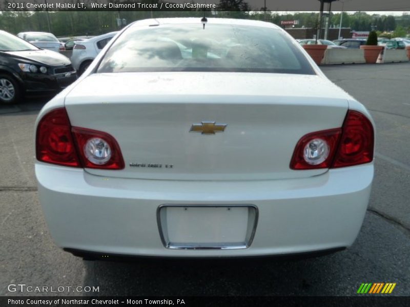 White Diamond Tricoat / Cocoa/Cashmere 2011 Chevrolet Malibu LT