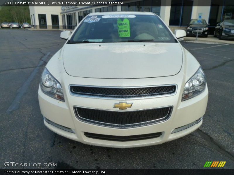 White Diamond Tricoat / Cocoa/Cashmere 2011 Chevrolet Malibu LT