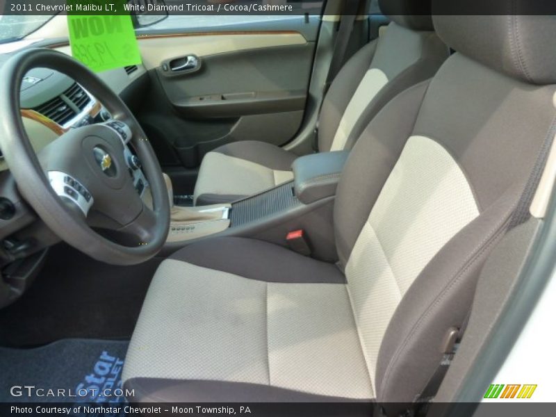 White Diamond Tricoat / Cocoa/Cashmere 2011 Chevrolet Malibu LT
