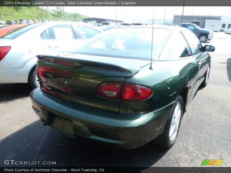 Dark Colorado Green Metallic / Graphite 2001 Chevrolet Cavalier Z24 Coupe