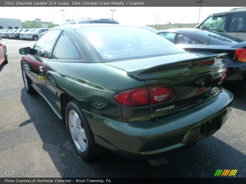 Dark Colorado Green Metallic / Graphite 2001 Chevrolet Cavalier Z24 Coupe