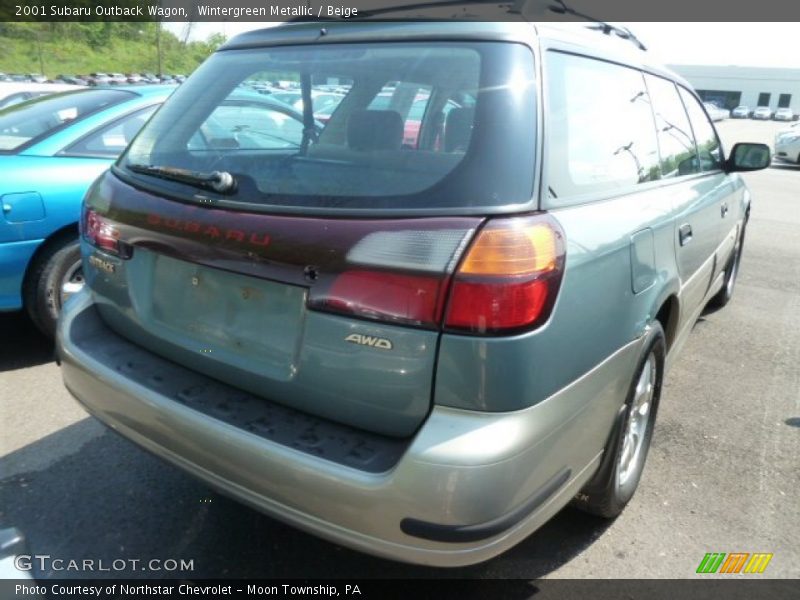 Wintergreen Metallic / Beige 2001 Subaru Outback Wagon