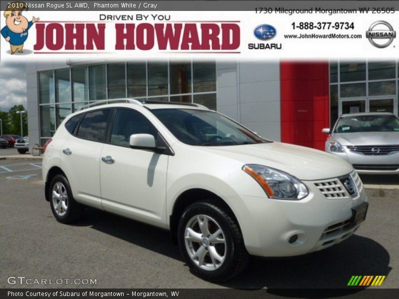 Phantom White / Gray 2010 Nissan Rogue SL AWD