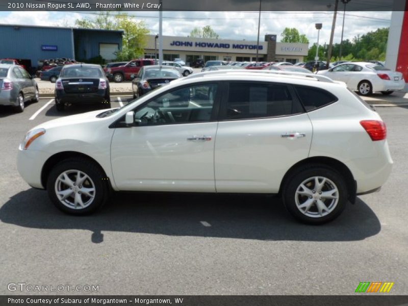 Phantom White / Gray 2010 Nissan Rogue SL AWD