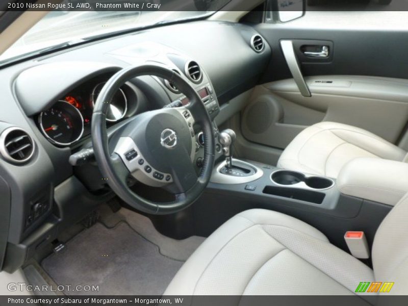 Phantom White / Gray 2010 Nissan Rogue SL AWD