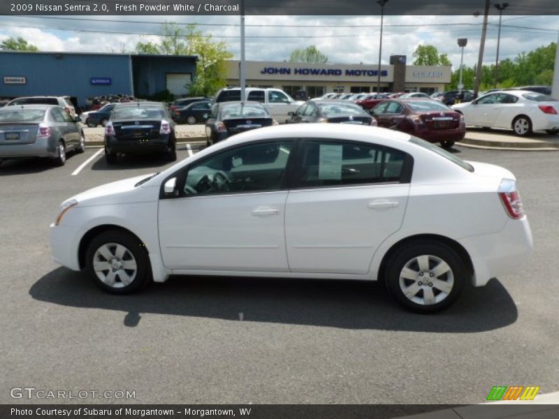 Fresh Powder White / Charcoal 2009 Nissan Sentra 2.0