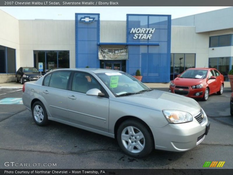Silverstone Metallic / Ebony Black 2007 Chevrolet Malibu LT Sedan
