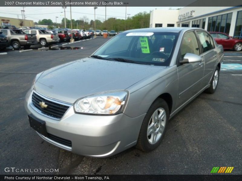Silverstone Metallic / Ebony Black 2007 Chevrolet Malibu LT Sedan