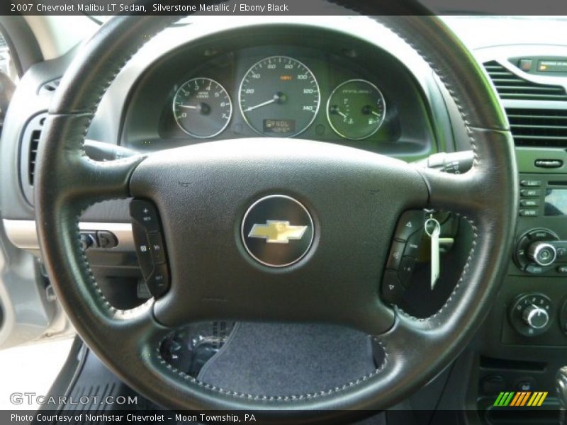 Silverstone Metallic / Ebony Black 2007 Chevrolet Malibu LT Sedan