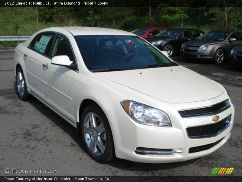 White Diamond Tricoat / Ebony 2012 Chevrolet Malibu LT