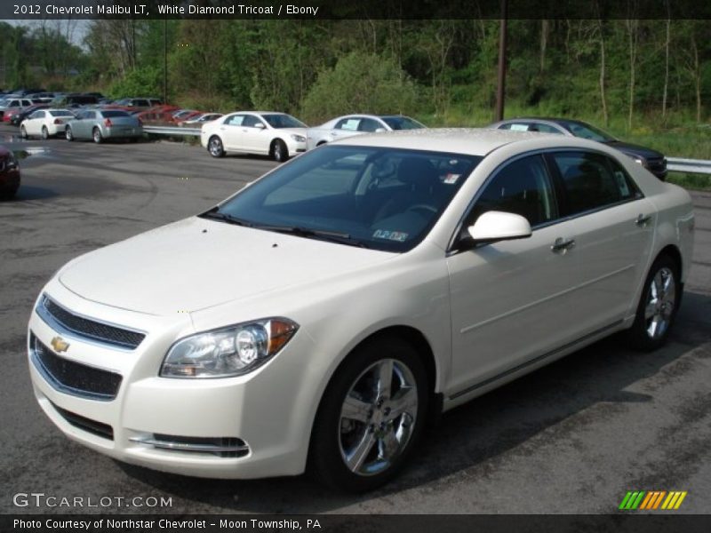 White Diamond Tricoat / Ebony 2012 Chevrolet Malibu LT