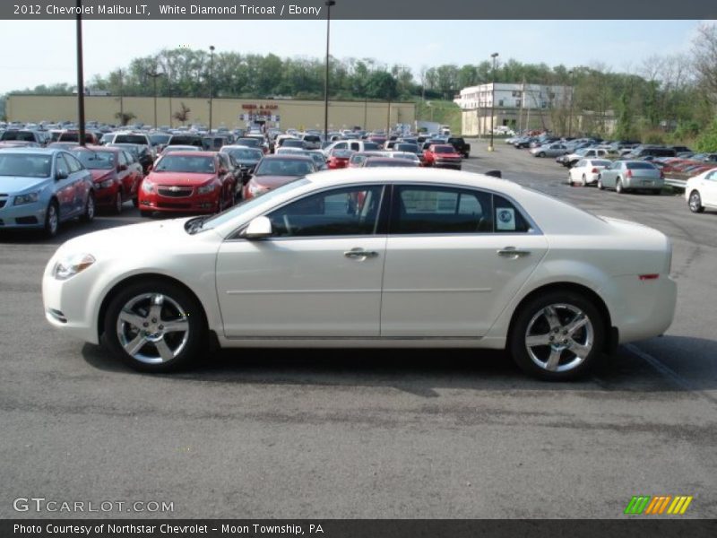 White Diamond Tricoat / Ebony 2012 Chevrolet Malibu LT