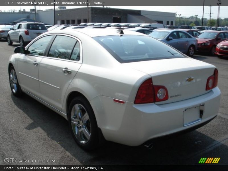 White Diamond Tricoat / Ebony 2012 Chevrolet Malibu LT