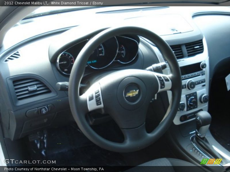 White Diamond Tricoat / Ebony 2012 Chevrolet Malibu LT