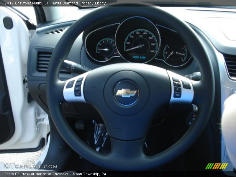 White Diamond Tricoat / Ebony 2012 Chevrolet Malibu LT