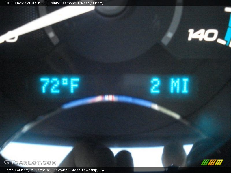 White Diamond Tricoat / Ebony 2012 Chevrolet Malibu LT