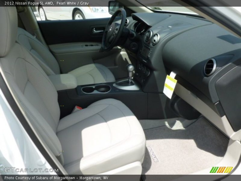 Pearl White / Gray 2012 Nissan Rogue SL AWD