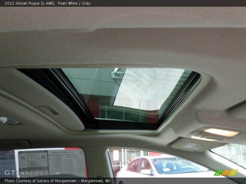 Pearl White / Gray 2012 Nissan Rogue SL AWD