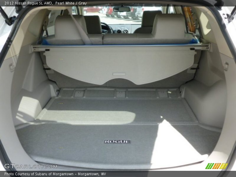 Pearl White / Gray 2012 Nissan Rogue SL AWD