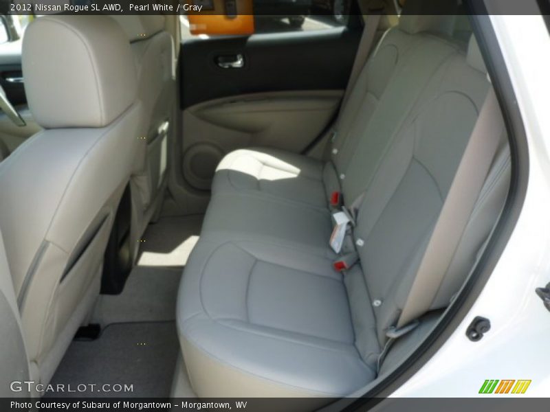 Pearl White / Gray 2012 Nissan Rogue SL AWD