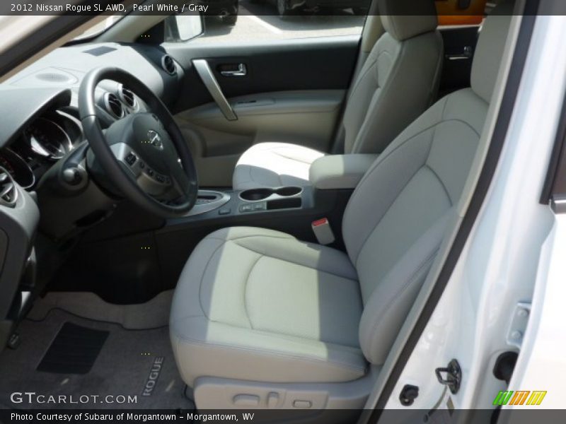 Pearl White / Gray 2012 Nissan Rogue SL AWD