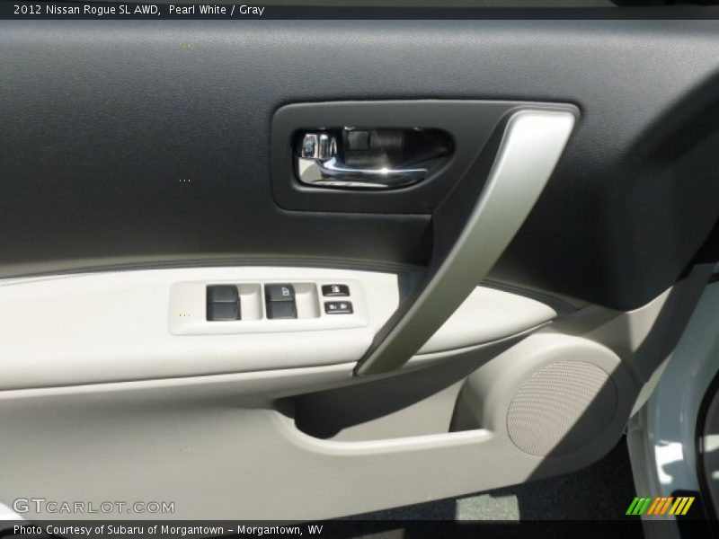 Pearl White / Gray 2012 Nissan Rogue SL AWD