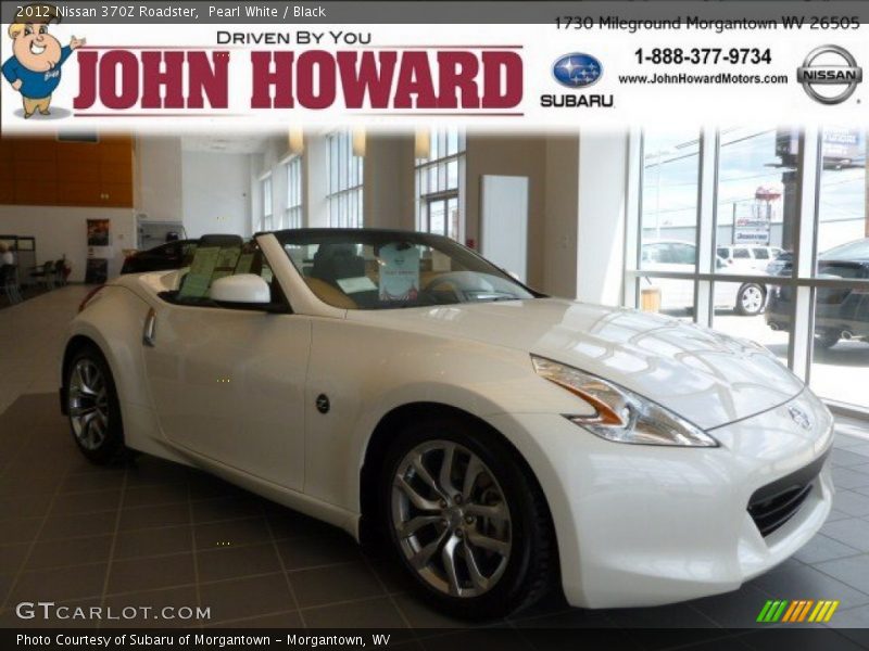 Pearl White / Black 2012 Nissan 370Z Roadster