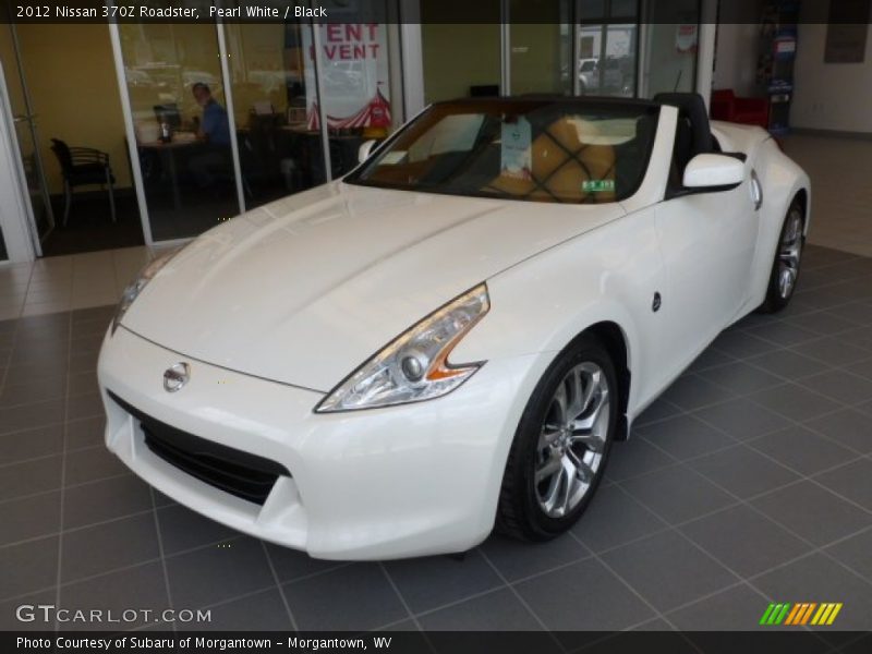 Pearl White / Black 2012 Nissan 370Z Roadster