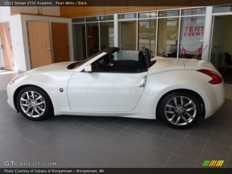 Pearl White / Black 2012 Nissan 370Z Roadster