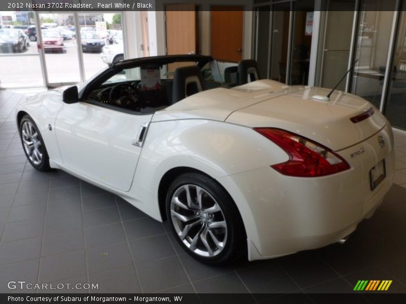 Pearl White / Black 2012 Nissan 370Z Roadster