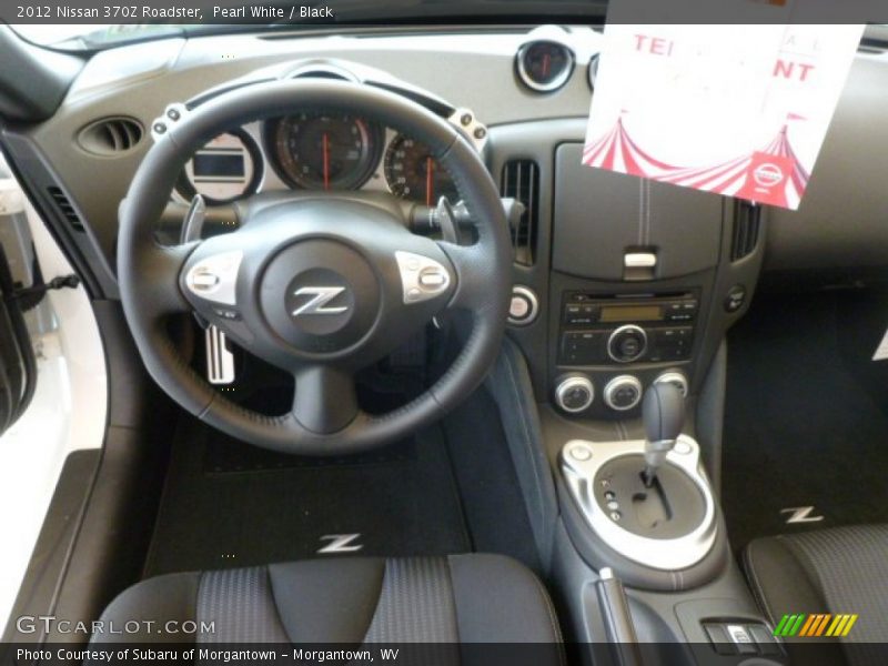 Pearl White / Black 2012 Nissan 370Z Roadster