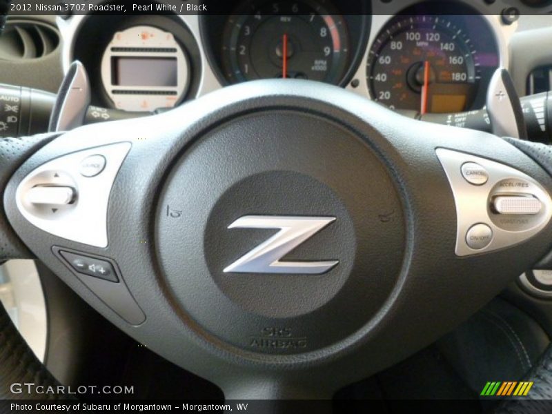 Pearl White / Black 2012 Nissan 370Z Roadster