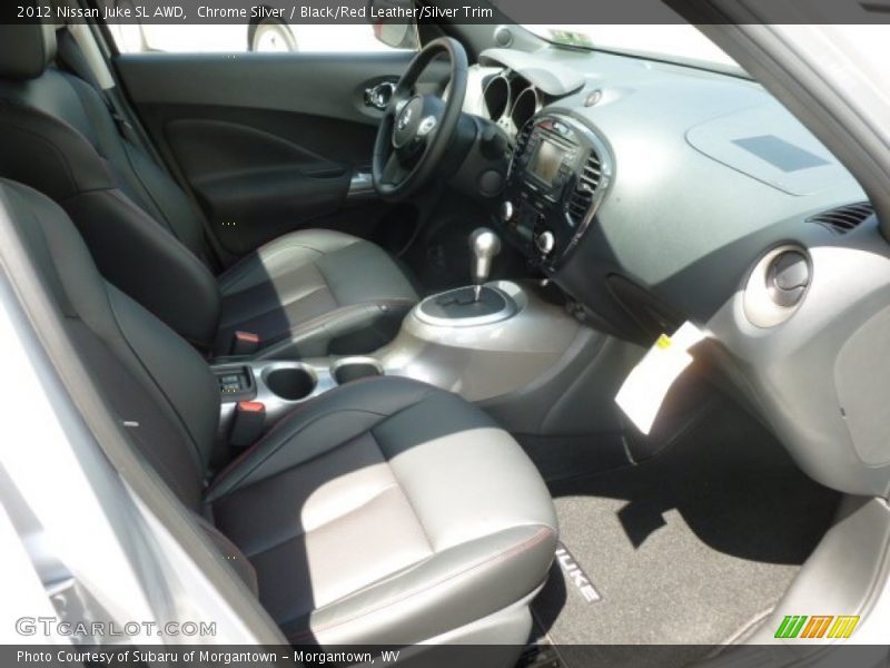 Chrome Silver / Black/Red Leather/Silver Trim 2012 Nissan Juke SL AWD