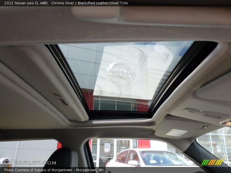Chrome Silver / Black/Red Leather/Silver Trim 2012 Nissan Juke SL AWD