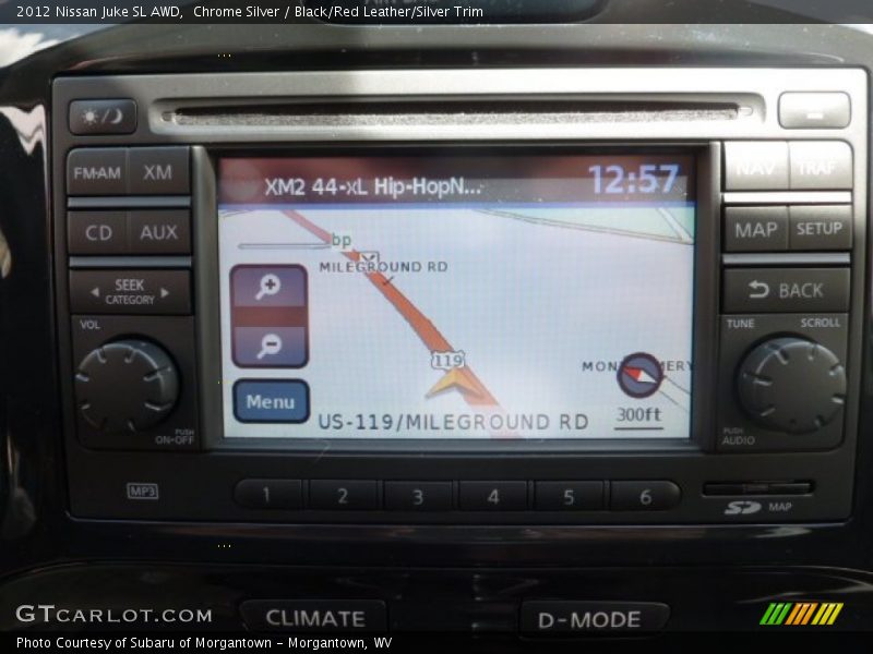 Chrome Silver / Black/Red Leather/Silver Trim 2012 Nissan Juke SL AWD