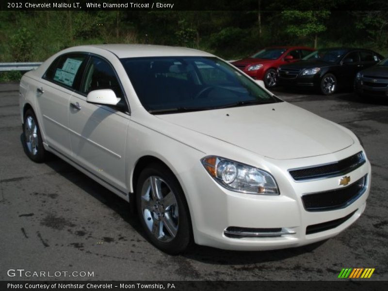 White Diamond Tricoat / Ebony 2012 Chevrolet Malibu LT