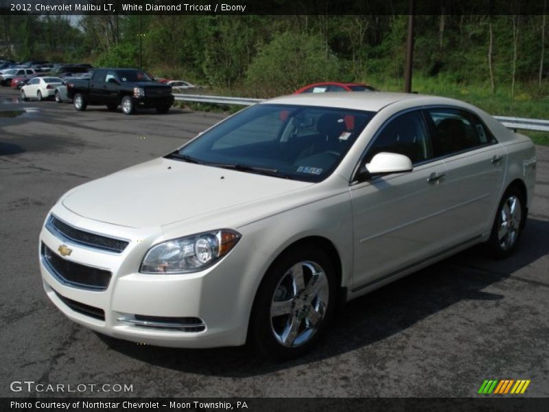 White Diamond Tricoat / Ebony 2012 Chevrolet Malibu LT