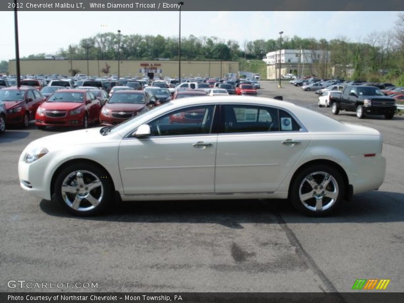 White Diamond Tricoat / Ebony 2012 Chevrolet Malibu LT